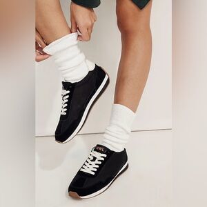 🖤 Madewell  League Sneakers in Recycled Nylon ~ True Black Sandstone Multi ~ 6